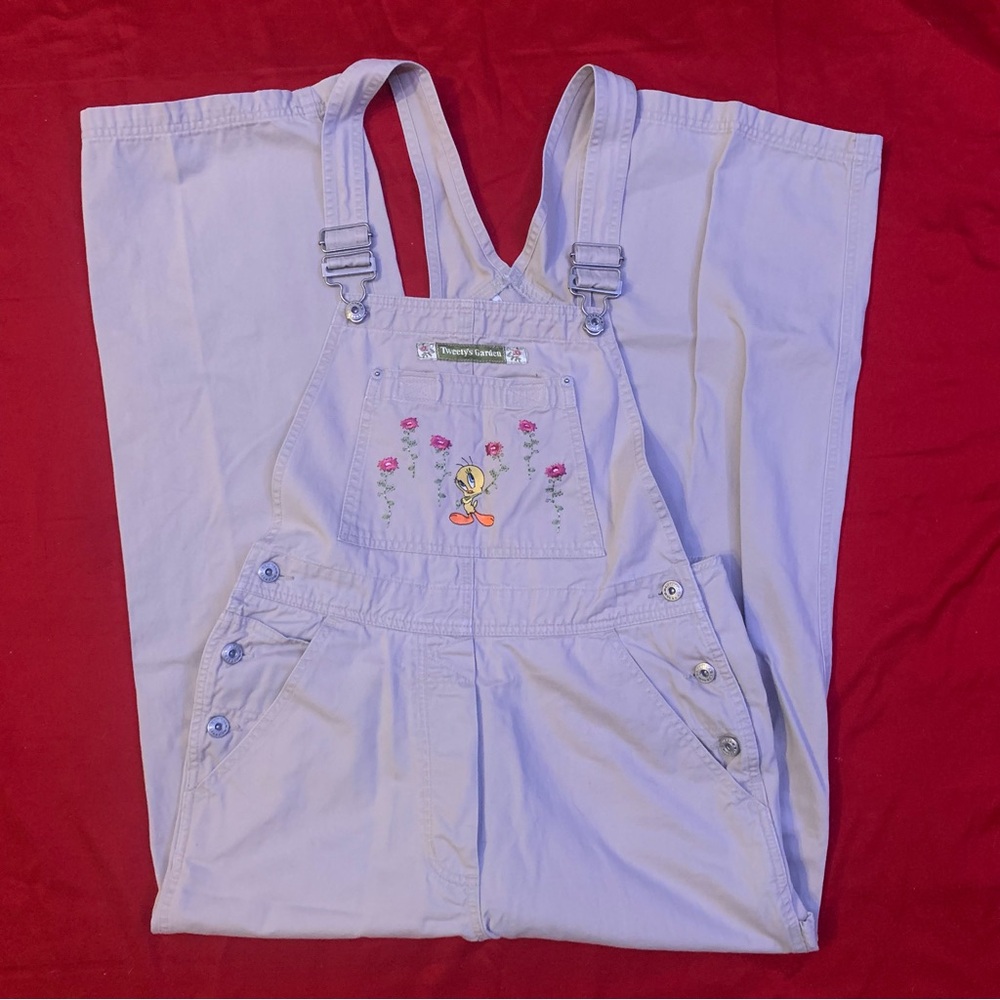 Warners Bros. Tweety’s Garden Embroidered Overalls - Wmns Sz XS